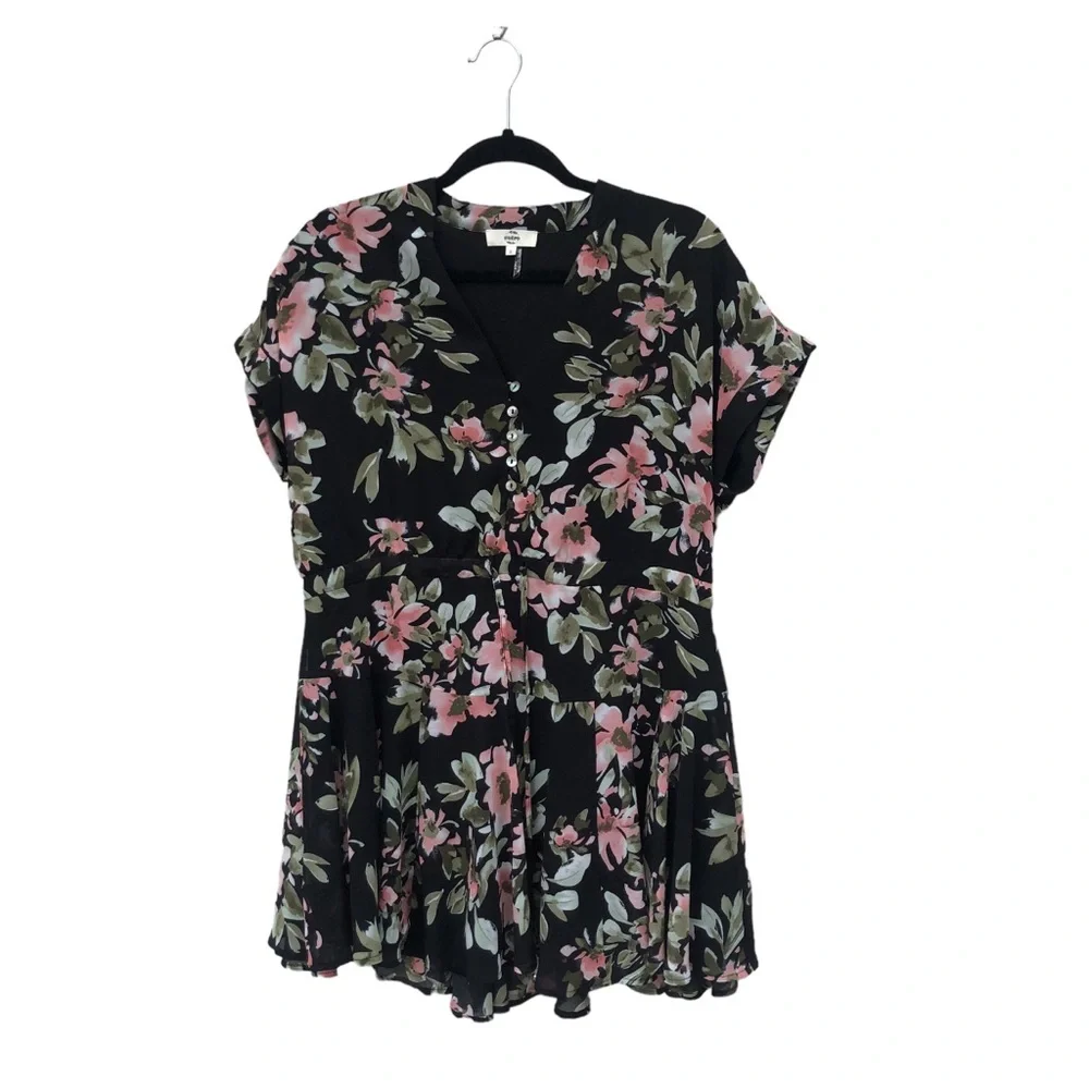 Entro Floral Short Sleeve Dress size Small - Picture 3 of 8
